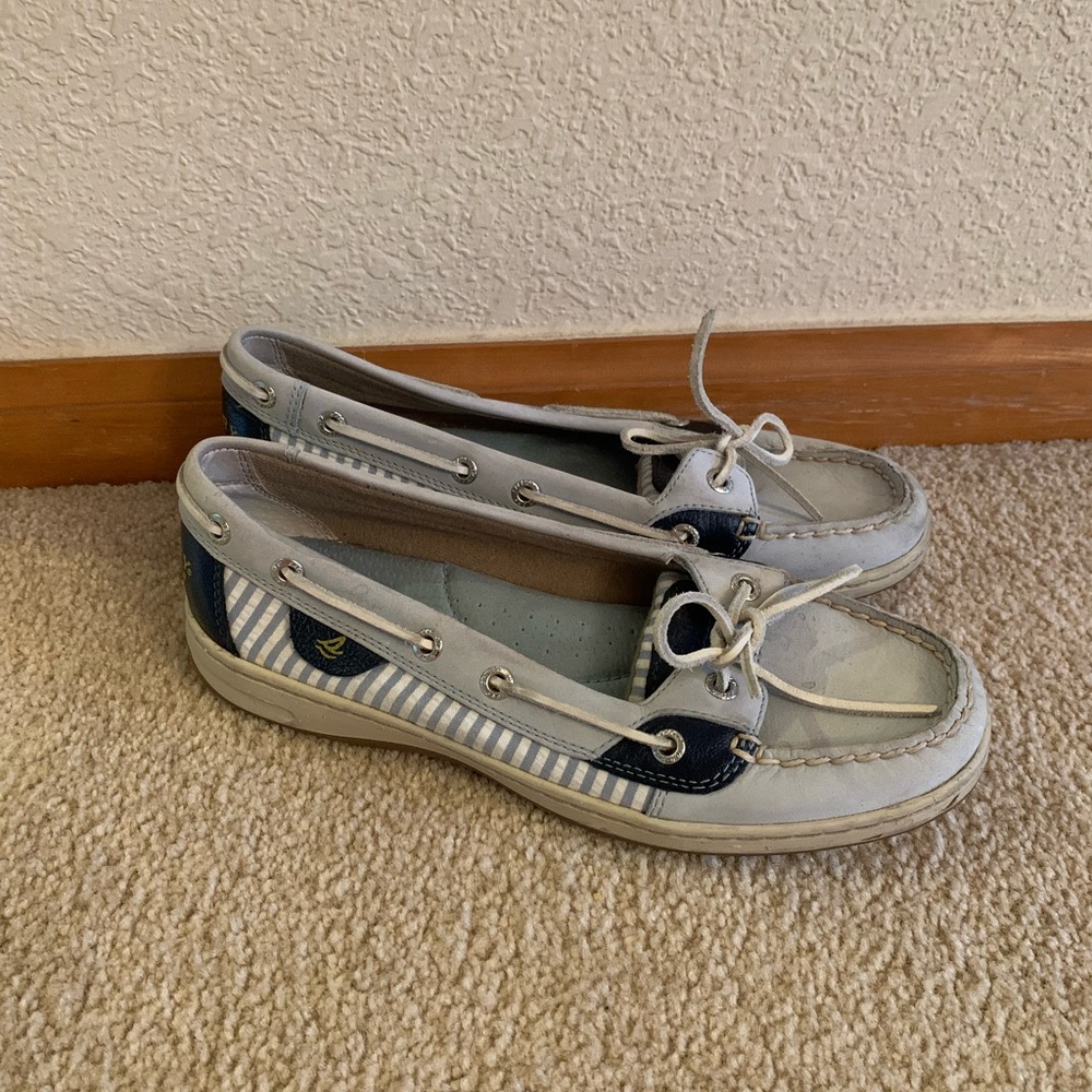 Blue Leather and Canvas Sperry’s